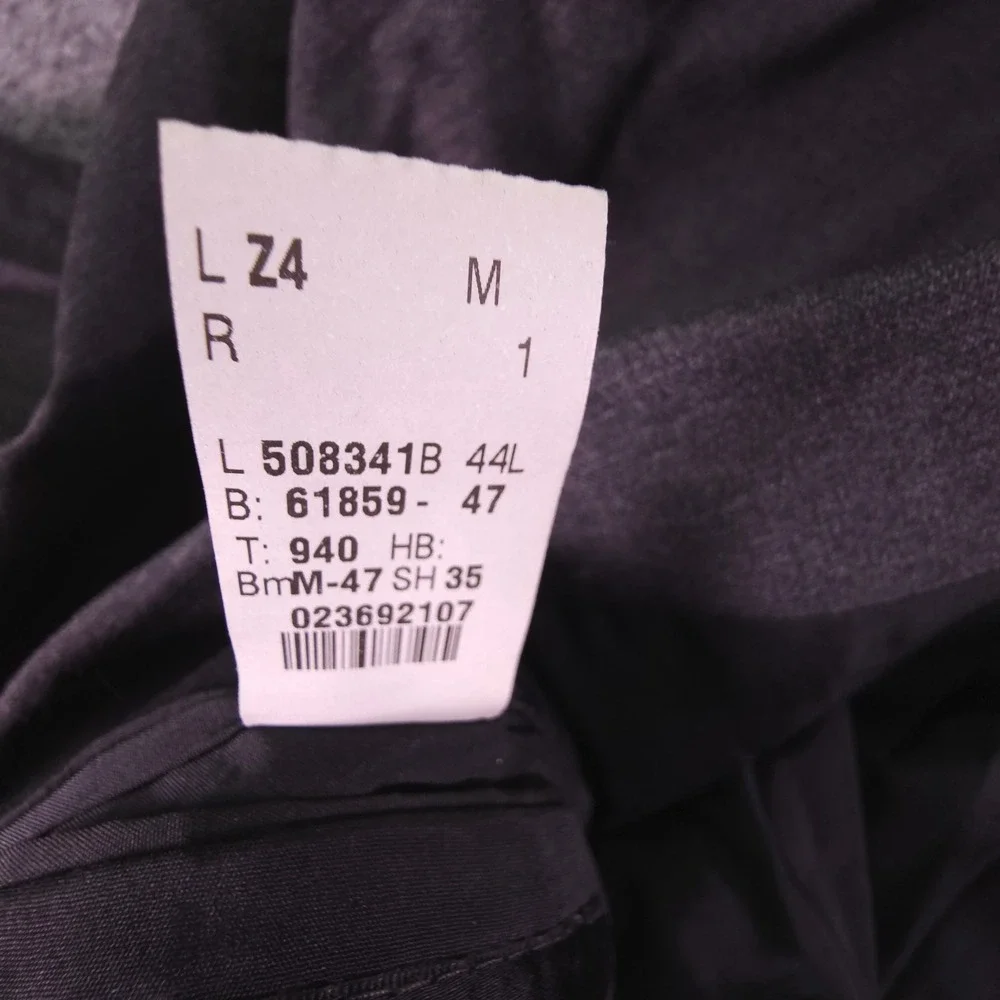Ralph Lauren 44L 36x32 2pc Pant Suit Charcoal Pleated Cuffed Wool